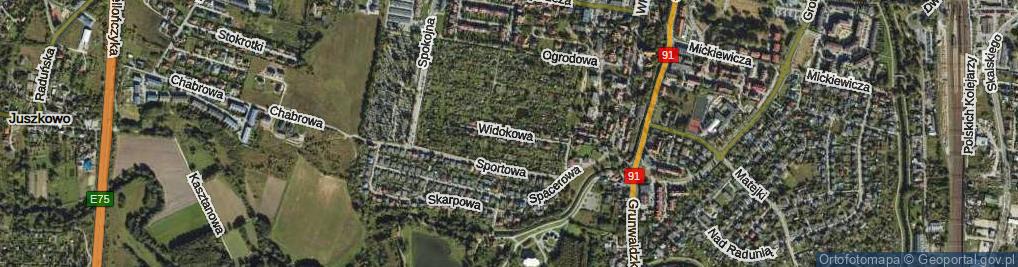 Zdjęcie satelitarne Widokowa ul.